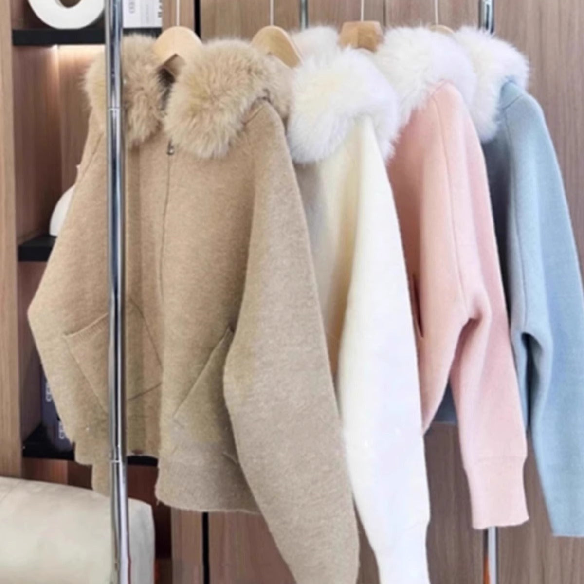 Hooded sweater coat