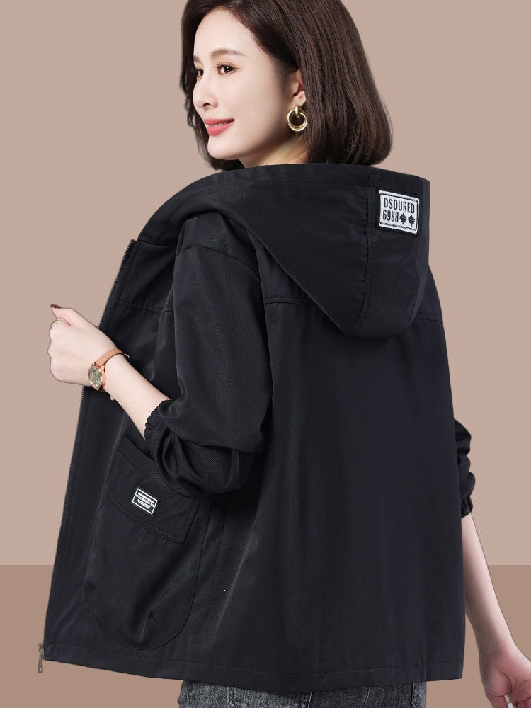 Women's Loose Hooded Short Coat
