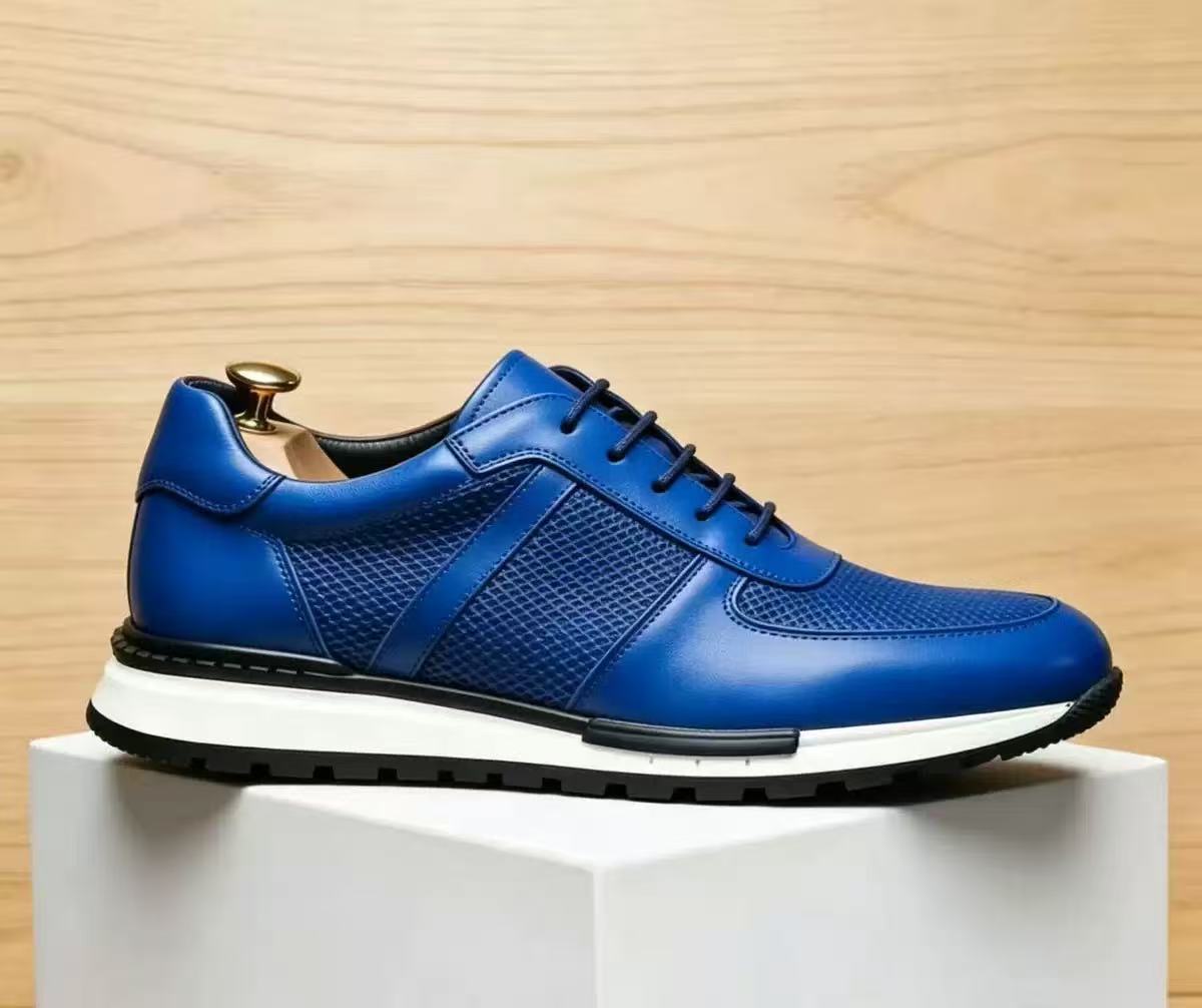 Men's genuine leather breathable, lightweight, slip-resistant business casual shoes