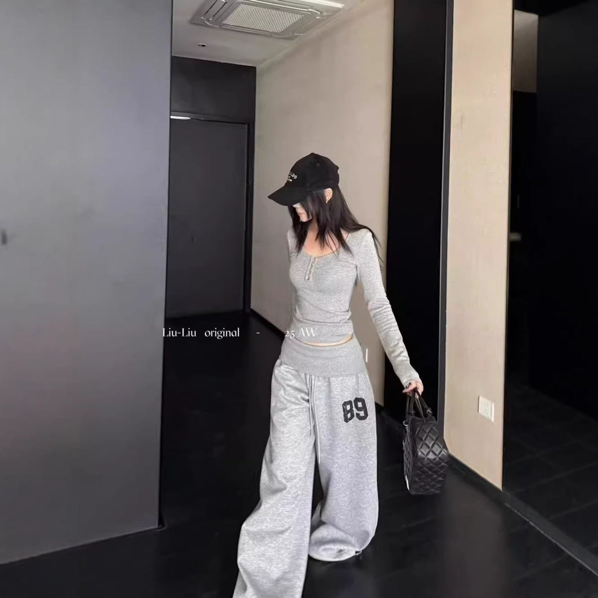 Women's solid-color loose-fitting wide-leg jazz hip-hop dance pants