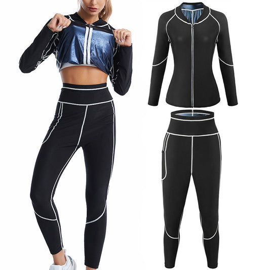 Womens Long Sleeve Shapewear Fitness Suit