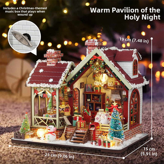 DIY Miniature Christmas House Model with Music