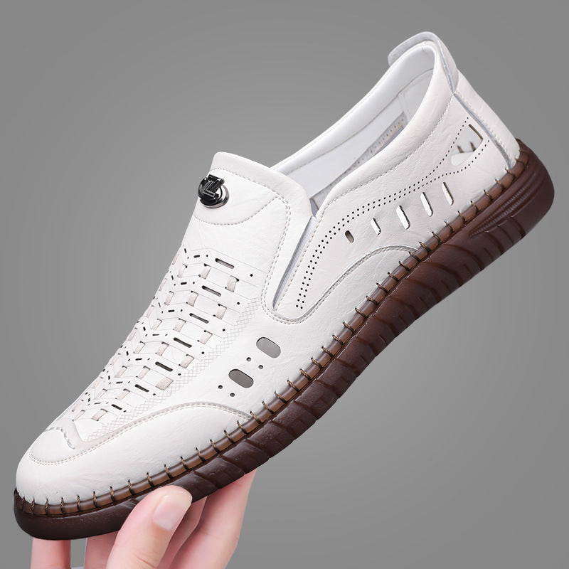 Men's Breathable Woven Leather Sandals