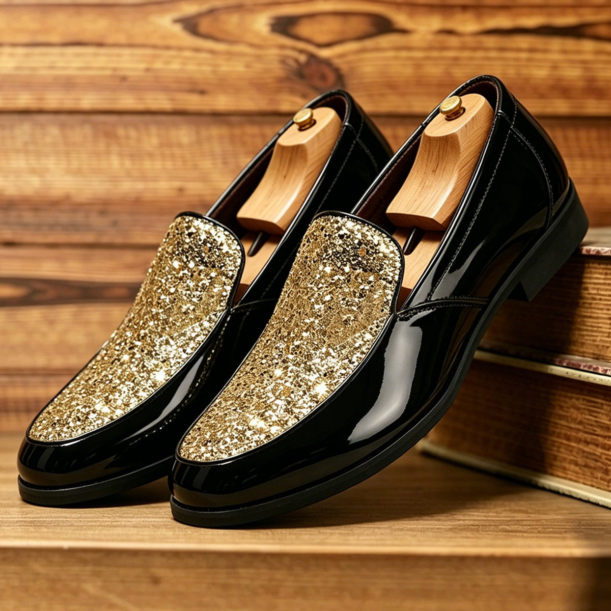 Mens Slip On Loafers Business Casual Leather Shoes