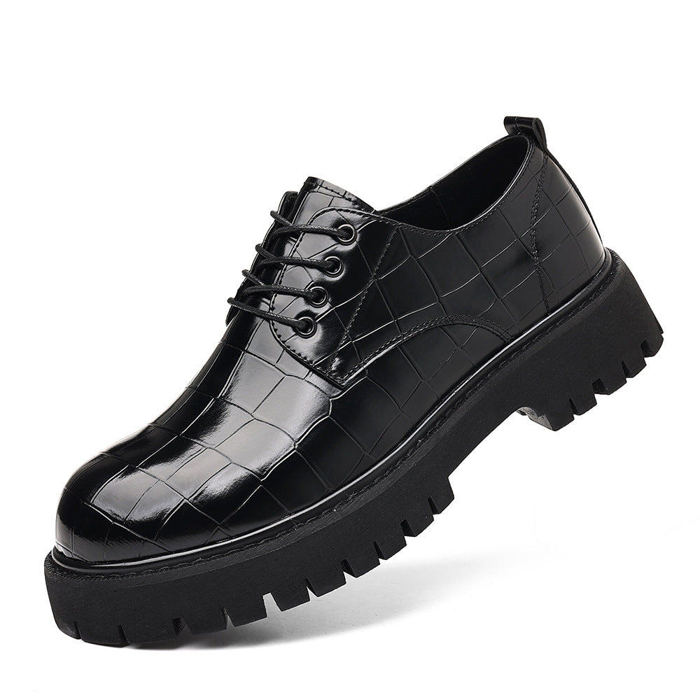 Men's thick-soled height-increasing shoes