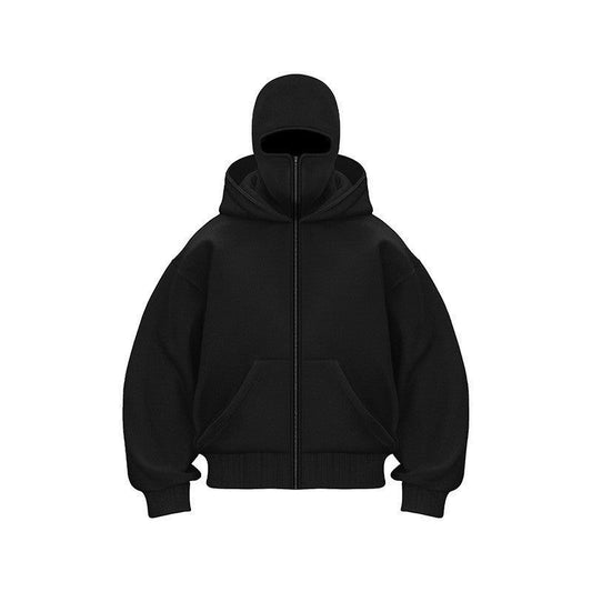 Double Hooded Fleece Zippered Sweatshirt